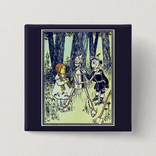 Vintage Wizard of Oz, Dorothy Meets the Tinman 15 Cm Square Badge