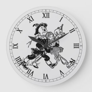 Vintage Wizard of Oz Dorothy Sleeping with Poppies Large Clock