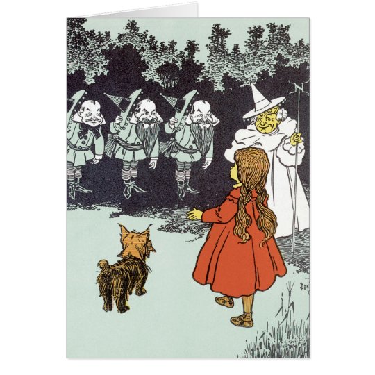 Vintage Wizard of Oz Dorothy Toto Glinda Munchkins Card
