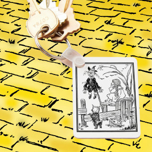 Vintage Wizard of Oz, Dorothy Toto Meet Scarecrow Key Ring
