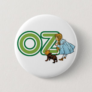 Vintage Wizard of Oz Dorothy Toto with BIG Letters 6 Cm Round Badge