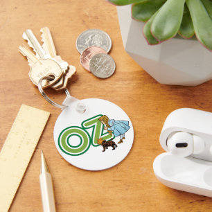 Vintage Wizard of Oz Dorothy Toto with BIG Letters Key Ring