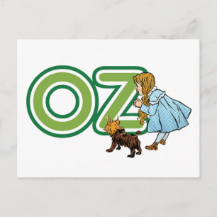 Vintage Wizard of Oz Dorothy Toto with BIG Letters Postcard