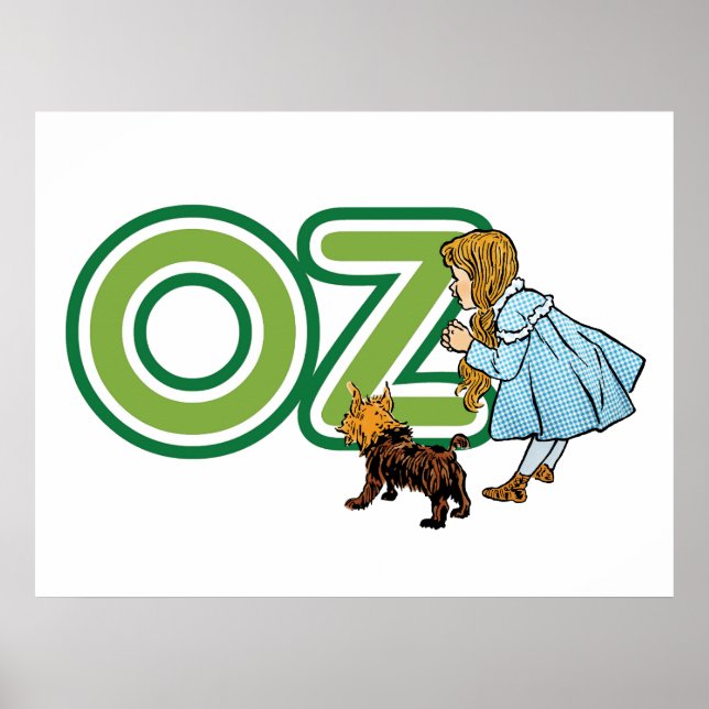 Vintage Wizard of Oz Dorothy Toto with BIG Letters Poster (Front)