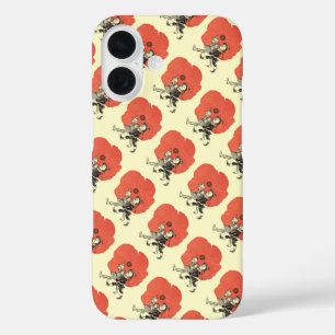Vintage Wizard of Oz, Dorothy with Poppy Flowers iPhone 16 Case
