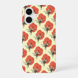 Vintage Wizard of Oz, Dorothy with Poppy Flowers iPhone 16 Case