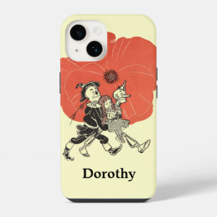 Vintage Wizard of Oz, Dorothy with Poppy Flowers iPhone 14 Case