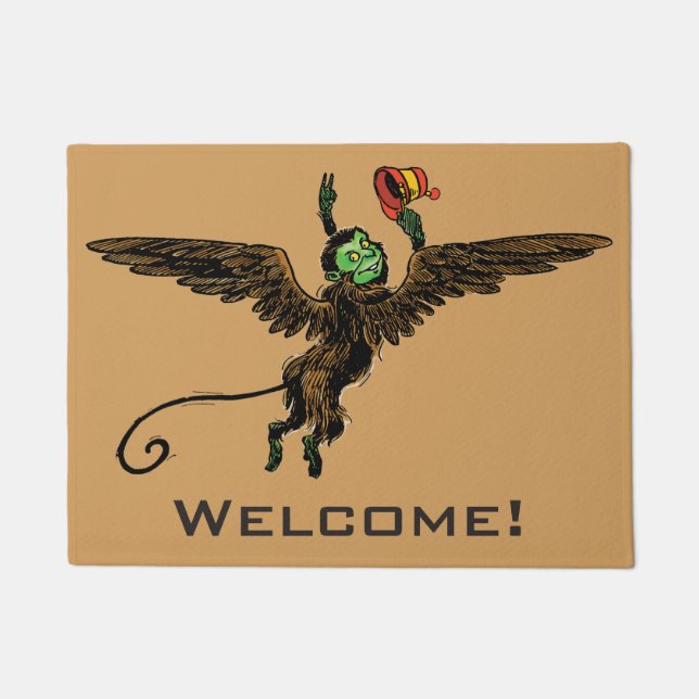 Vintage Wizard of Oz, Evil Flying Monkey Doormat (Front)