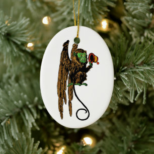 Vintage Wizard of Oz, Evil Flying Monkey Hat Ceramic Tree Decoration