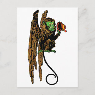 Vintage Wizard of Oz, Evil Flying Monkey Hat Postcard