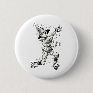 Vintage Wizard of Oz Fairy Tales, the Scarecrow 6 Cm Round Badge