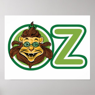 Vintage Wizard of Oz, Lion in the Letter O Poster