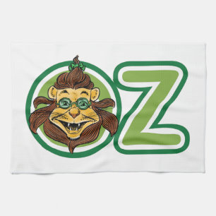 Vintage Wizard of Oz, Lion in the Letter O Tea Towel
