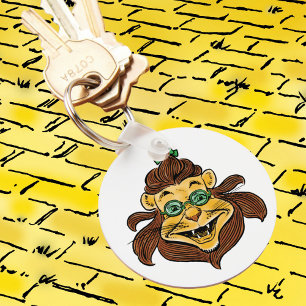 Vintage Wizard of Oz, Lion Wearing Green Glasses Key Ring