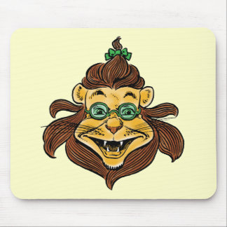 Vintage Wizard of Oz, Lion Wearing Green Glasses Mouse Mat