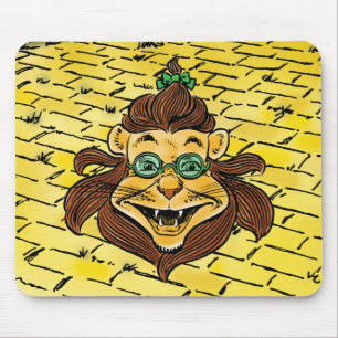 Vintage Wizard of Oz, Lion with Glasses Mouse Mat