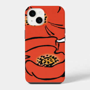 Vintage Wizard of Oz Red Poppies in Bloom Spring iPhone 14 Case