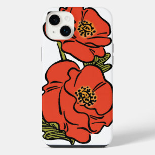Vintage Wizard of Oz Red Poppies in Bloom Spring iPhone 14 Plus Case