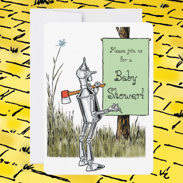 Vintage Wizard of Oz Tinman Baby Shower Invitation (Creator Uploaded)
