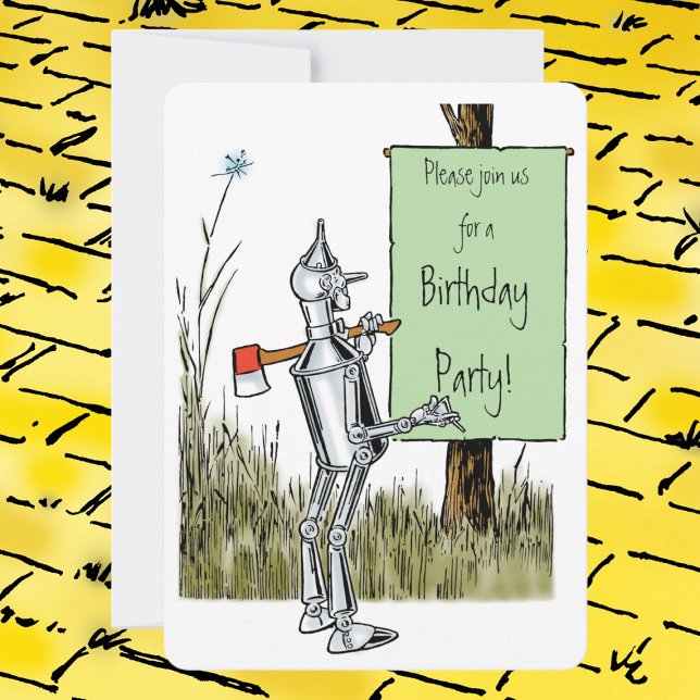 Vintage Wizard of Oz Tinman Birthday Invitation (Creator Uploaded)