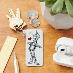 Vintage Wizard of Oz, Tinman Happy Smile has Heart Key Ring