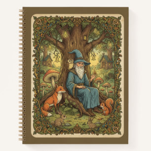 Vintage Wizard’s Grove & Enchanted Forest Animals Notebook