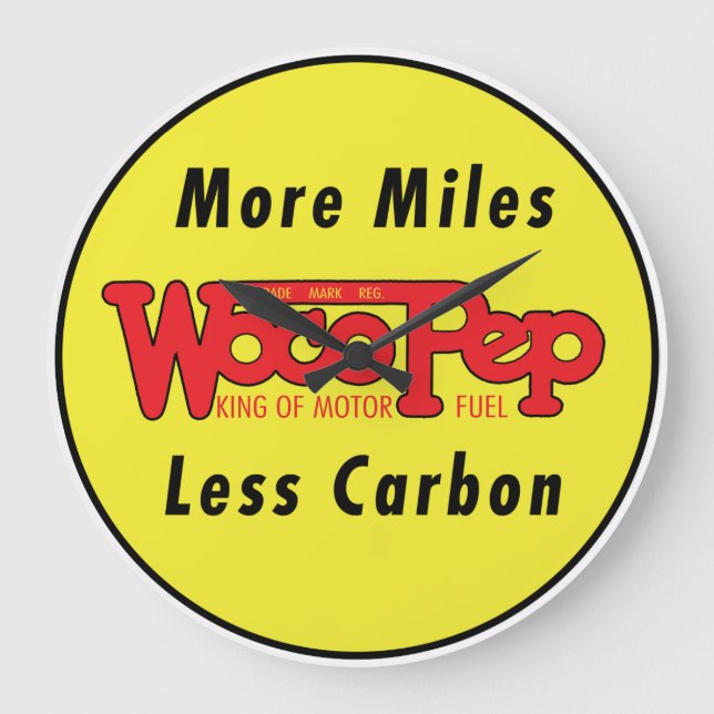 Vintage Woco Pep Motor Oil Wall Clock (Front)