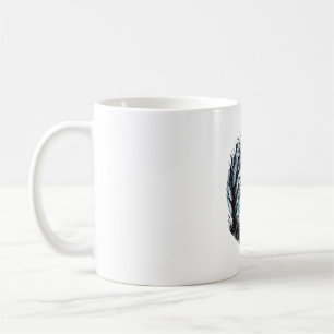 Vintage Wolf Howling Moon Tree Silhouette Design_1 Coffee Mug