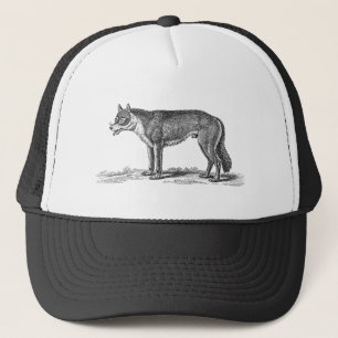 Vintage Wolf Illustration - 1800's Wolves Templat Trucker Hat