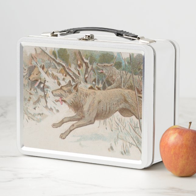 Vintage Wolf Metal Lunch Box (In Situ)