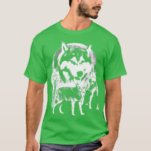 Vintage Wolf Pack 90s y2k Epic Moon Black T-Shirt
