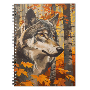 Vintage Wolf Portrait Notebook