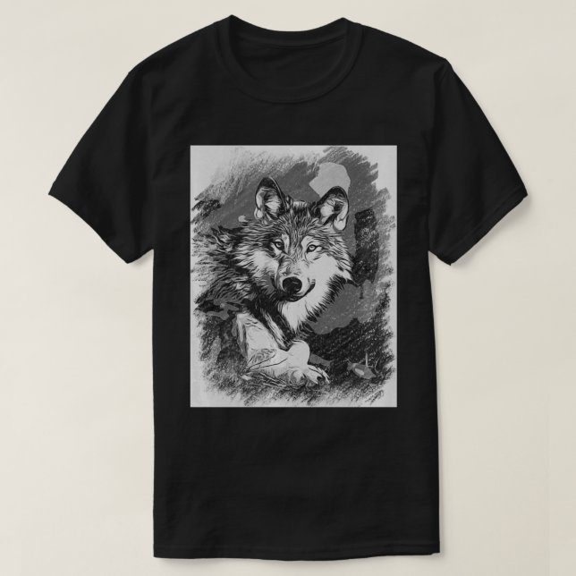 Vintage Wolf  T-Shirt (Design Front)