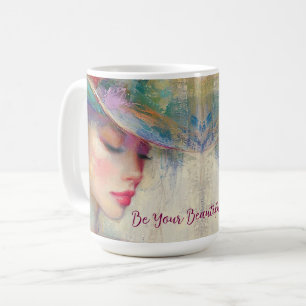 Vintage Woman Be Your Beautiful Self Coffee Mug