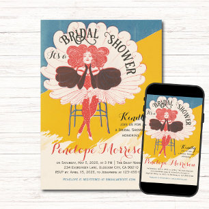 Vintage Woman Bridal Shower Invitation