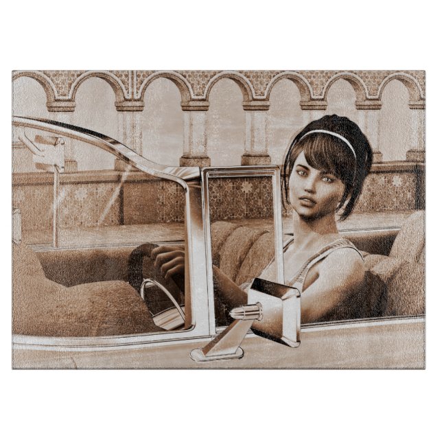 Vintage Woman Cutting Board (Front)