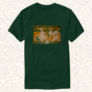 Vintage Woman Cycling with Cupid T-Shirt
