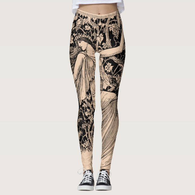 Vintage Woman Dancing Leggings (Front)