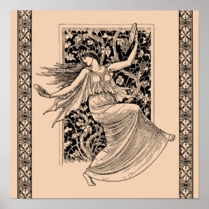 Vintage Woman Dancing Poster