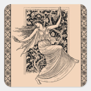 Vintage Woman Dancing Sticker