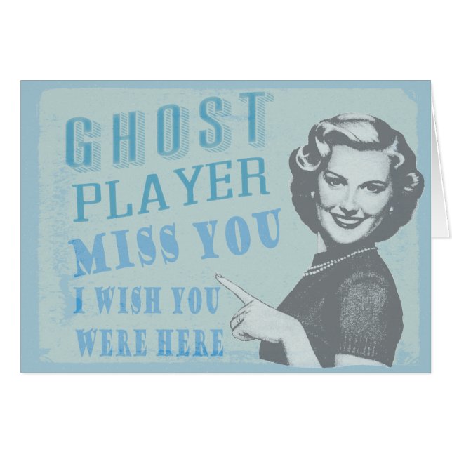 Vintage Woman Ghost Player (Front Horizontal)
