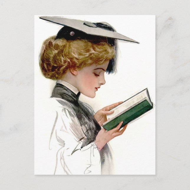 Vintage Woman Graduate Announcement Postcard (Front)