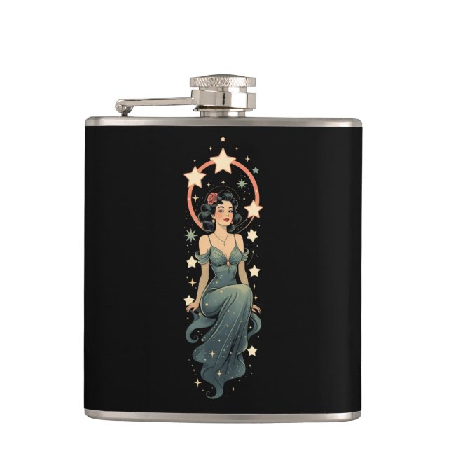 Vintage Woman Hip Flask (Front)