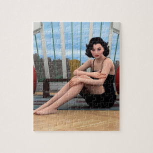 Vintage Woman Jigsaw Puzzle