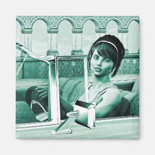 Vintage Woman Magnet