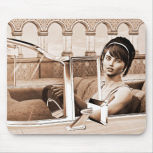Vintage Woman Mouse Mat