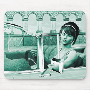 Vintage Woman Mouse Mat