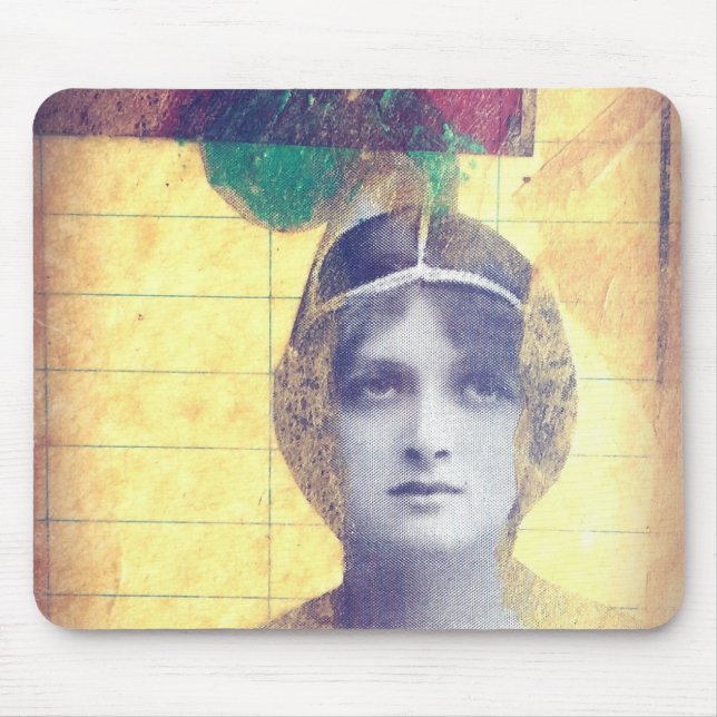 Vintage Woman Mouse Mat (Front)