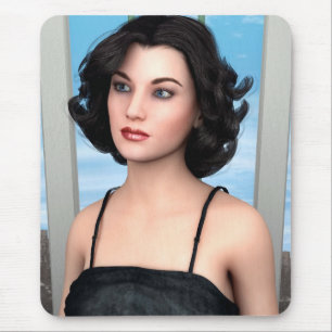 Vintage Woman Mouse Mat