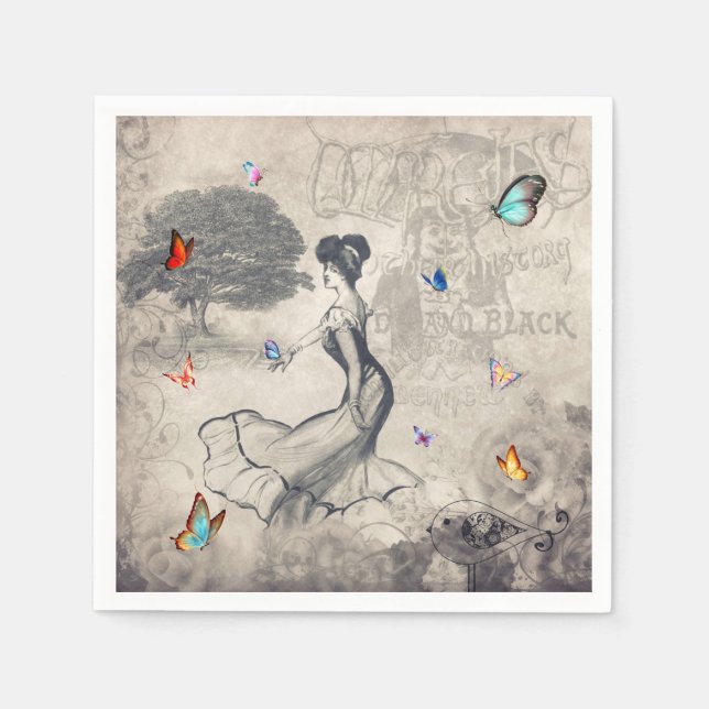 Vintage Woman Napkins (Front)